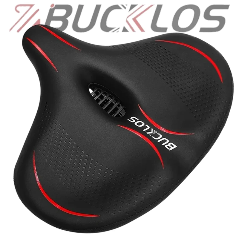 

BUCKLOS Oversized Bicycle Saddle Ergonomic Comfortable Bicycle Seat Long Distance Cycling Widen Thicken Bike Saddle Parts