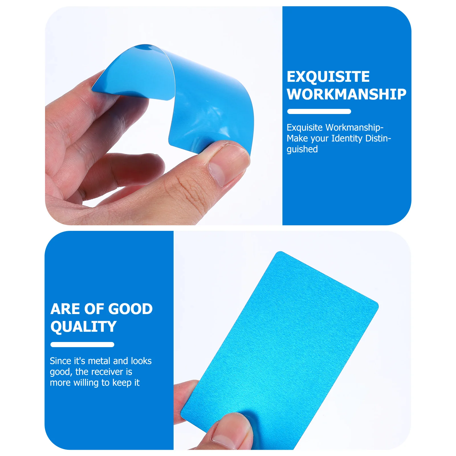 

50Pcs Aluminum Business Card Not Easy to Fold Or Bend Smooth Flat for Engraving Machine Test Sublimation Business Card