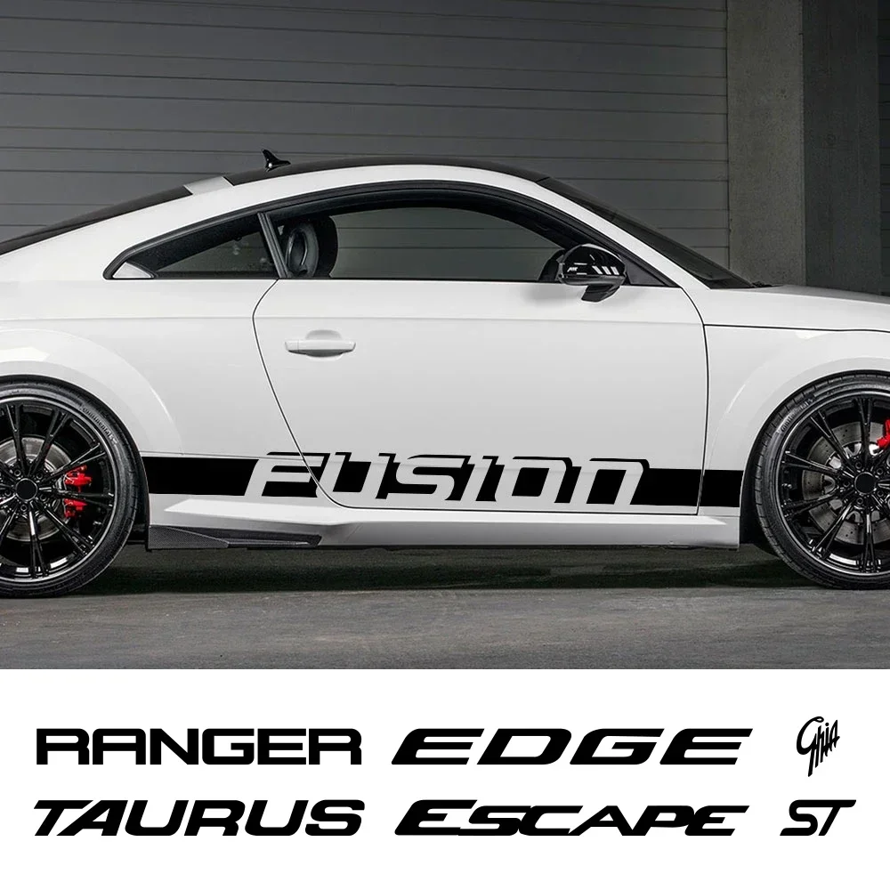 

Car Door Side Skirt Sticker For Ford Fusion Ranger Edge Mondeo Taurus Vinyl Film Decor Decal Decoration Auto Tuning Accessories