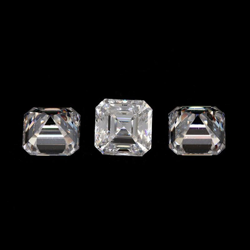 

2pcs A lot High Grade Moissanite Diamon Excellent Octagon Cut Square 7*7mm Good Fire White Color Loose Stone For Jewelry