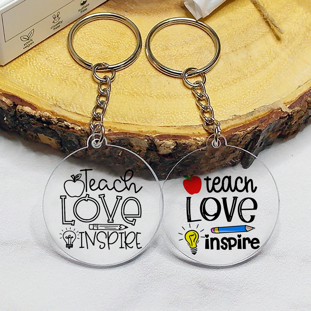 تعليم الحب إلهام التقدير المعلم المفاتيح شكرا لك المعلم حلية حلقة رئيسية المفاتيح المعلم هدية عيد
