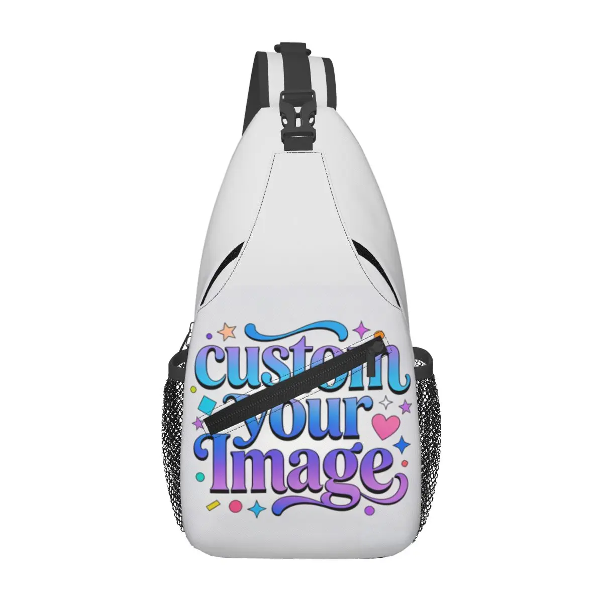 

Custom Your Photo Logo Text Shoulder Backpack Shoulder Chest Bags for For Traveling Hiking Personalized Image Sling Bag
