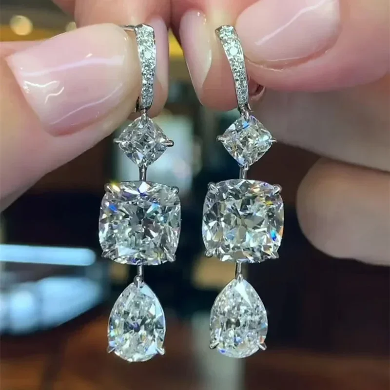 2026 New Super Flash French Long Earrings, Fashionable Bridal  Banquet and Date  Thin Women\'s Earrings