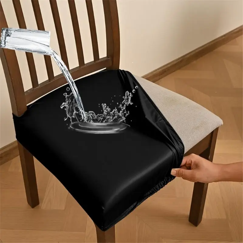 Waterproofs PU Stool Cover With Double Elastics Strap for Secure On Various Chairs Indoor Outdoor Use B03E