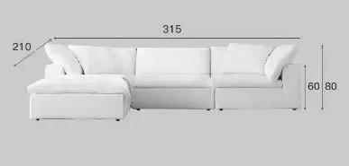 Removable and washable cloud sofa for one person, three people