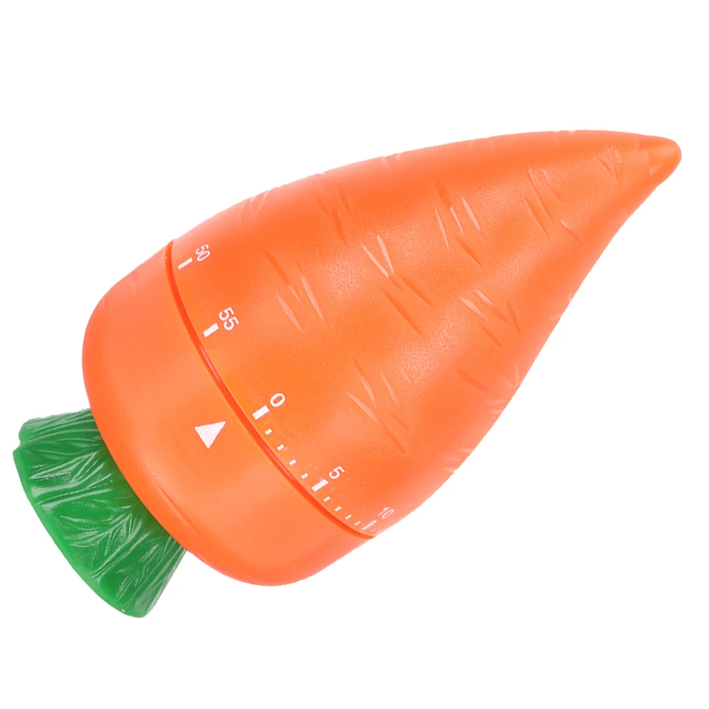

60 Min Carrot Timer Kitchen Mechanical Alarm Countdown for Baking Cooking Eggs Learning Teaching Time Management Cute
