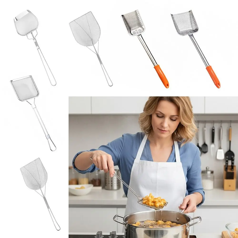 

Прочный фильтр-шпатель из нержавеющей стали 304, с крупной и мелкой сеткой, термостойкий, инструмент для фильтрации