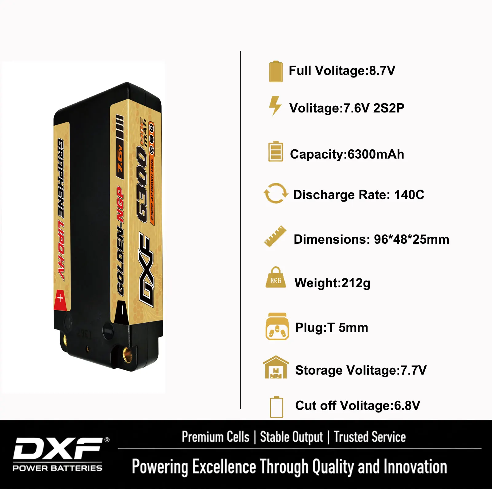 DXF-batería Lipo 2S 3S 6S de 7,6 V, 14,8 V, 15,2 V, 22,2 V, 10000mah, 9200mah, 8400mah, 8000mah, 7200mah, 6600mah, 6200mah, 5mm, bala