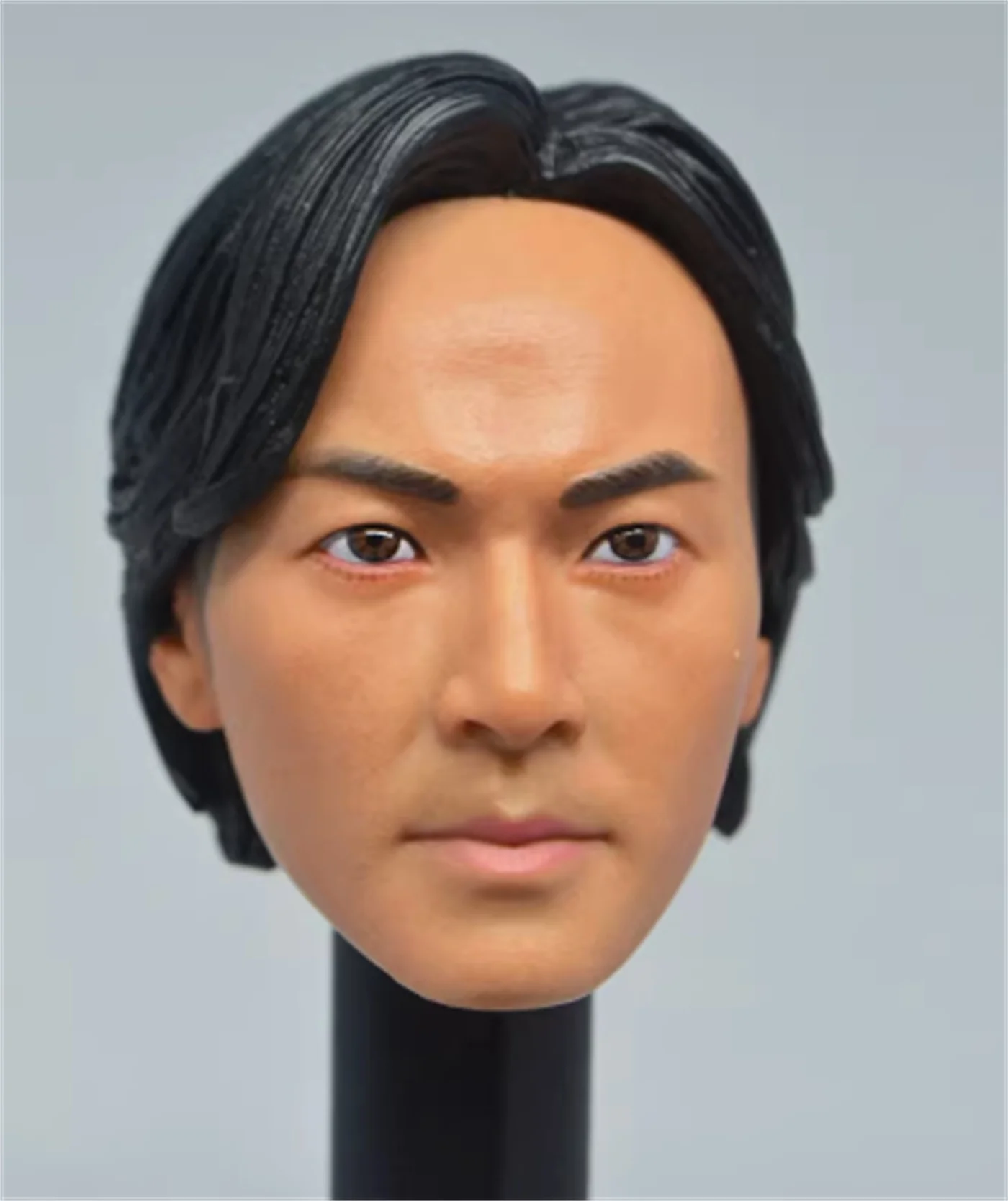 1/6Scale Ekin Cheng Male Head Sculpt   Asia Star  Model Soldier Sculpture Carving Fit 12'' Inch  Figure Toys