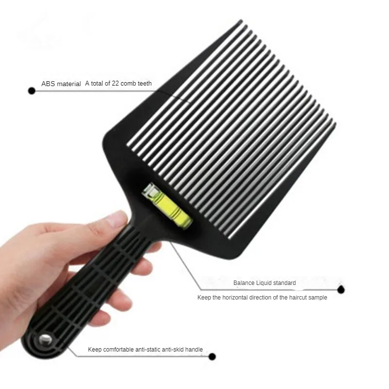 Flat Top Comb Barber Salon Oil Hair Cutting Angle Adjustment Large Teeth Comb Styling Hair Brushes Hairdressers Tools