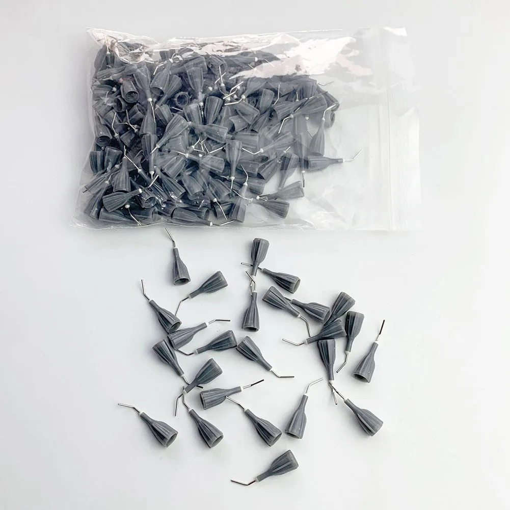 50Pcs/pack Flowable Resin Delivery Tips Disposable Composite Syringe Screw Dispensing Needle Tip Dental Flow Restorative Supply