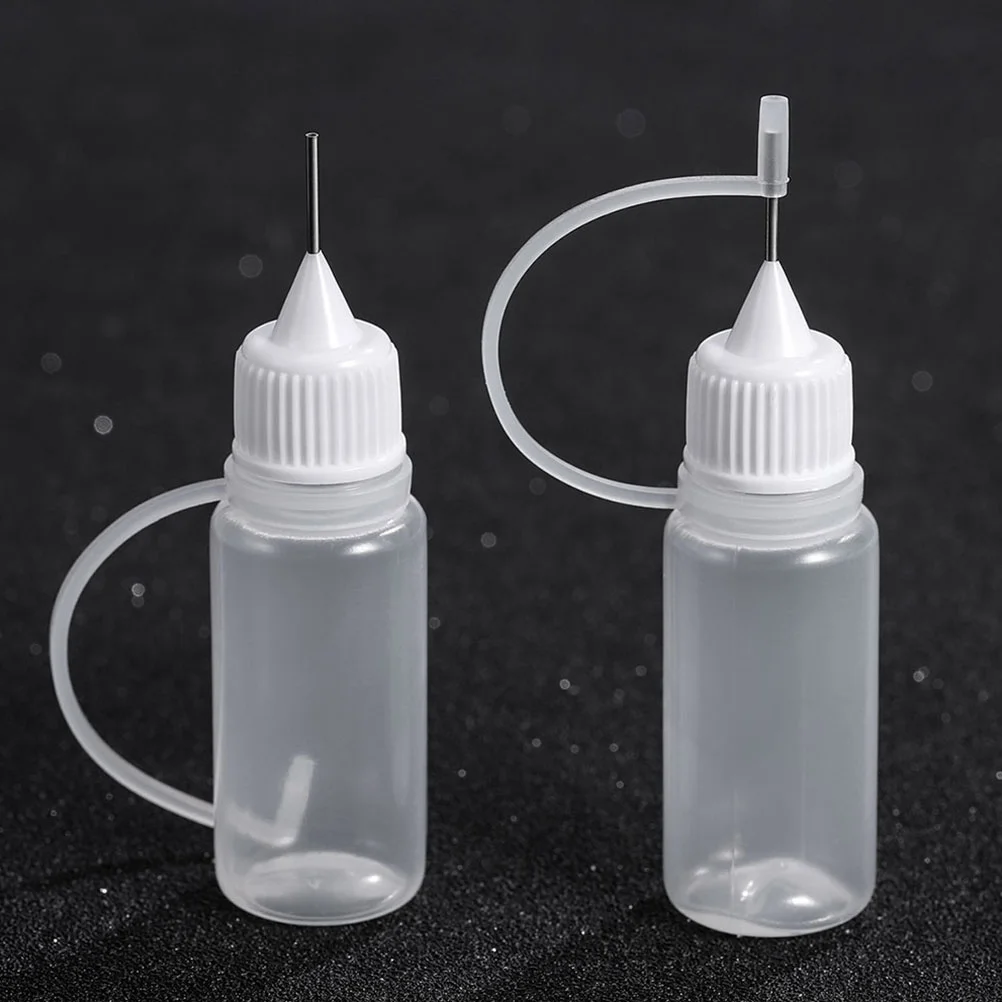 30 Pcs Bottled Squeeze Bottles Glue Pointy Small Tip Needle Material: Stainless Steel Pointed Nozzle Oil Empty