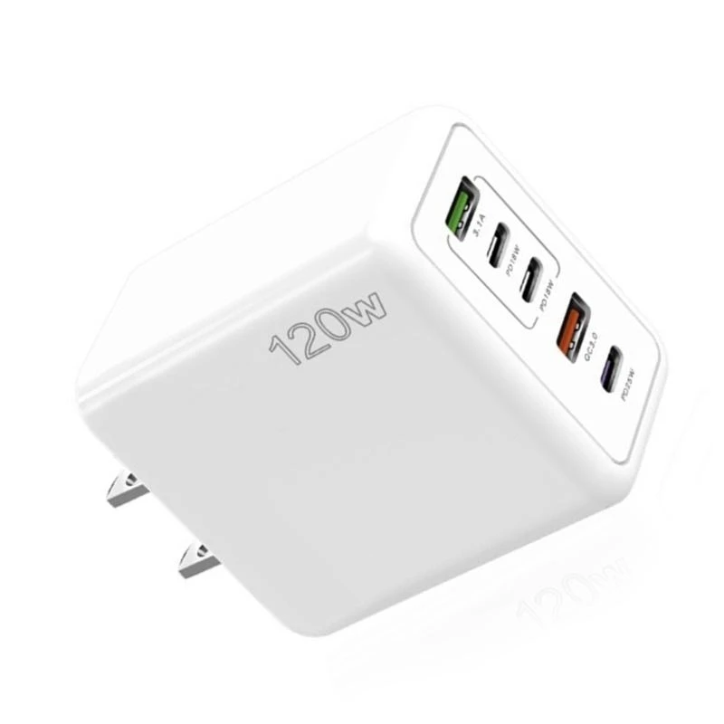 

Y2GD 120W Fast Charging Adapter 2xUSB+3xType C Port Plug For Smartphones and Tablets