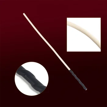 60CM Ręcznie robiony naturalny rattanowy bicz dla konia Bicz byka do treningu konia Okrągły uchwyt ze skóry PU