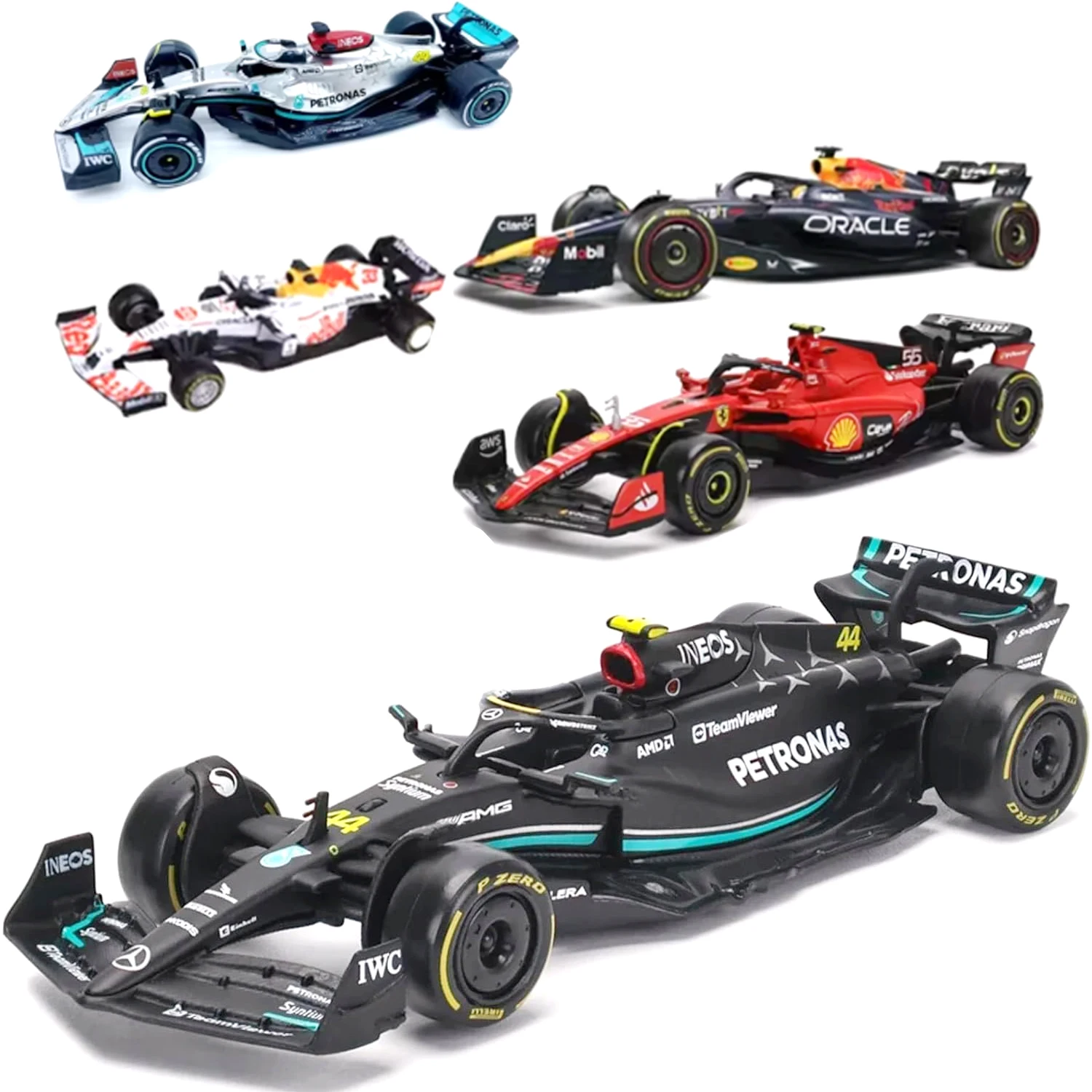 Bburago 1:43 F1 Model Car Mercedes Ferrari Redbull Racing SF23 AlpineA523 AlfaC43 Metal Diecast Verstappen Collectible Miniature