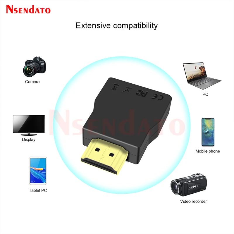 Mini Protecteur de Surtension HD Portable pour ESD, Protection Contre les Surtensions, Connecteur Compatible HDMI, Adaptateur, Prise en Charge HDCP HDTV DVD PC