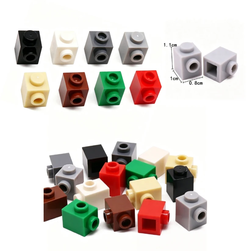 MOC Replacement Brick 1×1 Size 87087 with Side Latch Suitable for The DIY Basic Building Block Series Assembling Educational Toy