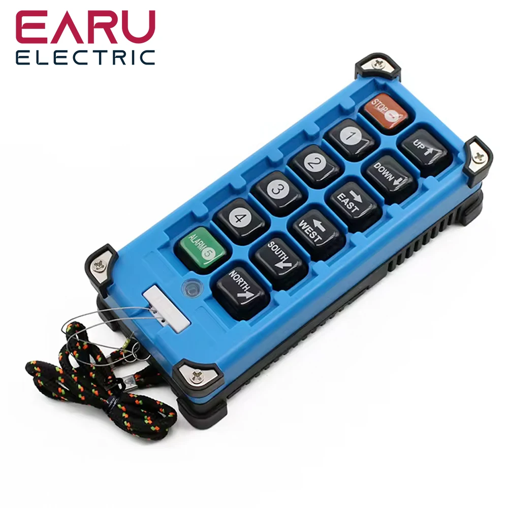 F21-E2B-8 Industrial Remote Controller Switches 6 Channels Keys Direction Button Hoist Crane Truck Radio Remote Control System