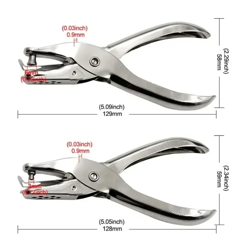 싱글 홀 펀치, 홈 오피스 학교 용품, 핸드 페이퍼 스크랩북 펀치, 8 매 용량, 3mm, 6mm 직경