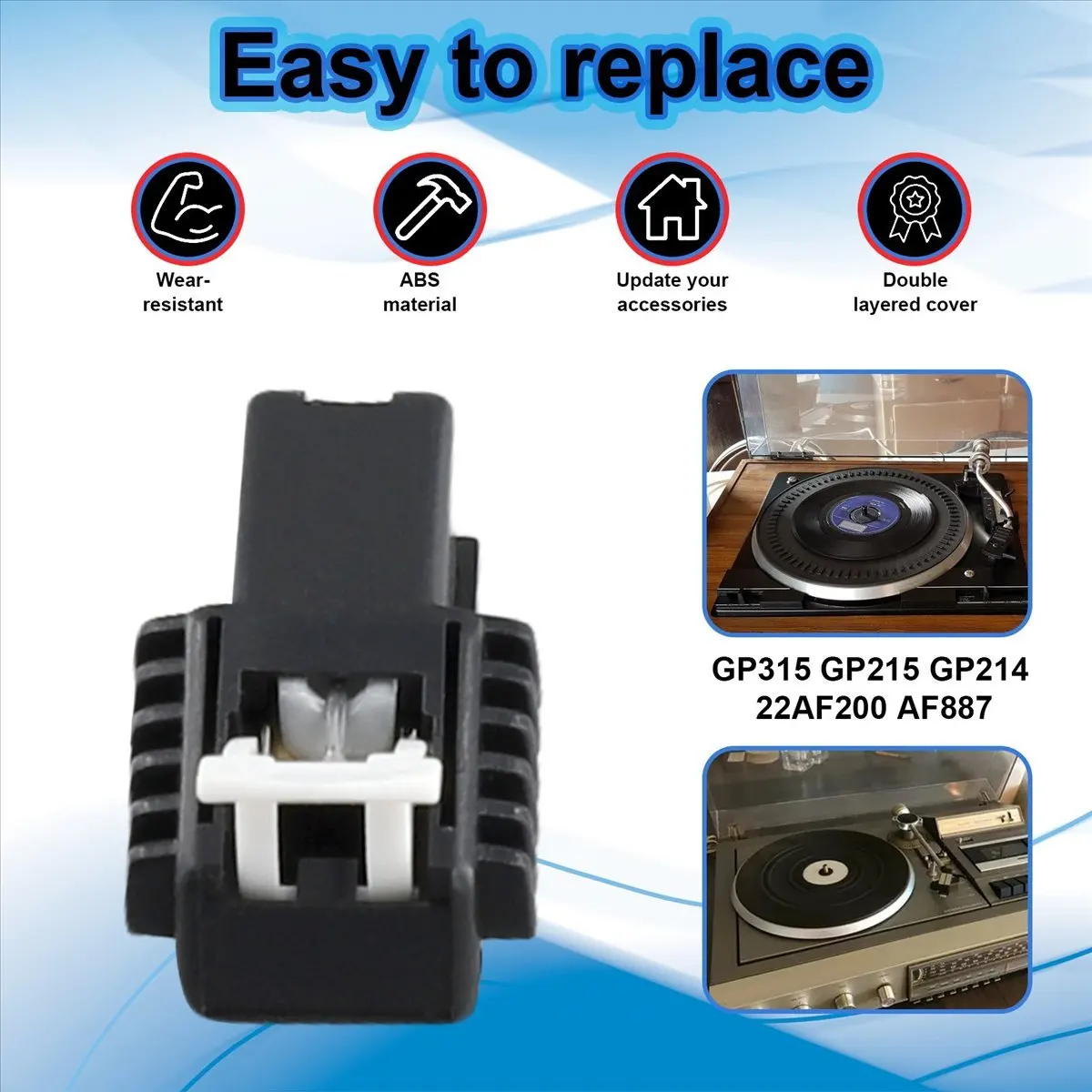 ●Replacement Stylus Needle for GP315 GP215 GP214 22AF200 AF887 LP Vinyl Record Player Phonograph