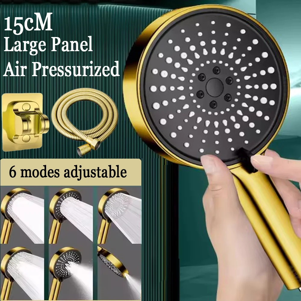 

Душевая лейка серии Golden с регулируемым напором, 3/6 режимов, высоконапорная распылительная насадка, массажная лейка для душа, аксессуар для ванной комнаты