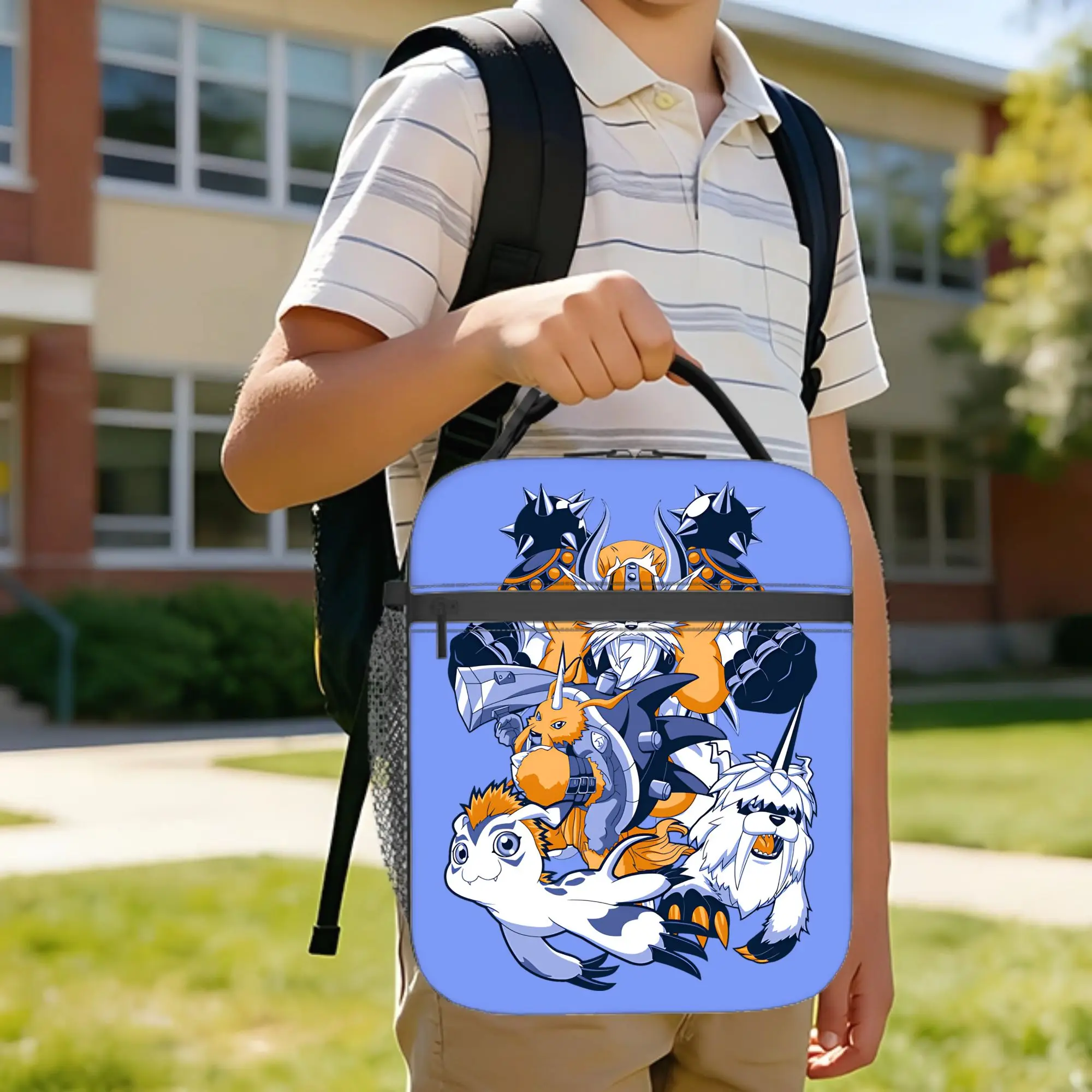 Digimon Goma Evo  Insulated Lunch Bags Thermal Bag Lunch Container  High Capacity Lunch Box Tote Men Women Office  Travel