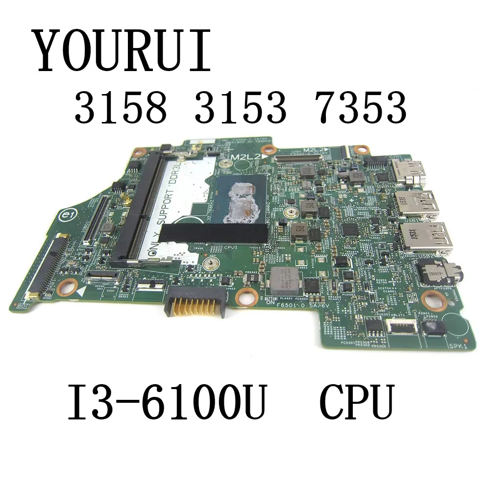 

CSRZSZ для DELL Inspiron 3158 3153 7353, материнская плата для ноутбука с процессором I3-6100U CN-004R7J 14296-1, материнская плата, полный тест