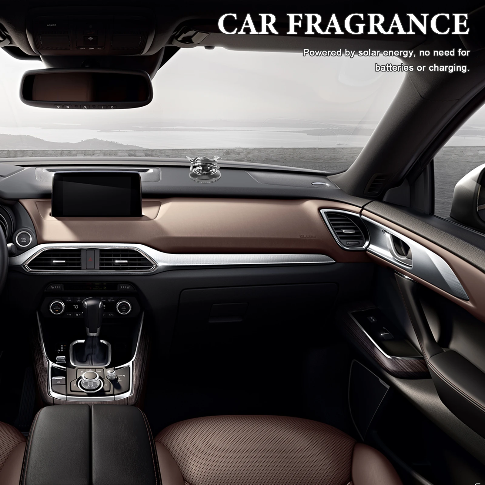 

Solar Powered Airplane Car Perfume Aromatherapy Solid Abs Automotive Decorative Items Dashboard Accessories Fragrance Diffuser