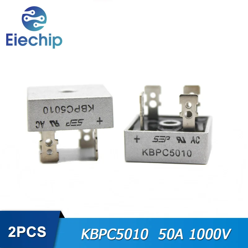 2pcs KBPC5010 50A 1000V Diode Bridge Rectifier