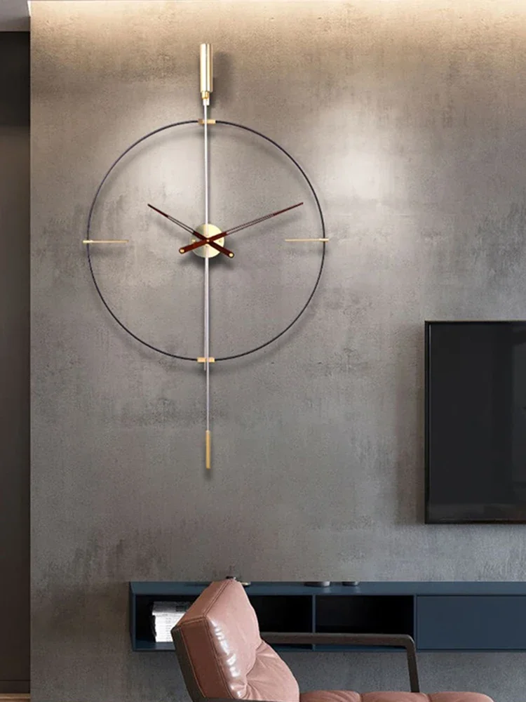 Luxury Spain Wall Clock Modern Metal Silent Pendulum Clock Wall Home Decor House Decoration Living Room Decoration Gift Ideas