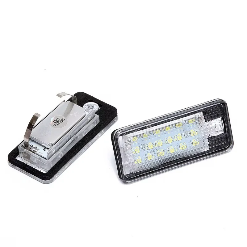 2pcs Error Free 6000K White Led License Number Plate Lights Lamps For Audi A3 A4 A6 A8 B6 B7 Q7 Number Lights
