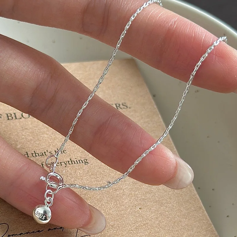 S925 Sterling Silver Bean Bracelet Retro Korean Style Minimalist Unique Design Fashion Jewelry For Women Wholesale