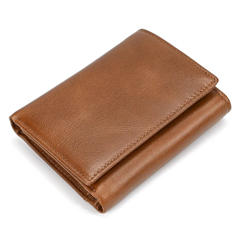 

Genuine Leather Wallet for Men & Women, Photo Sleeve & Removable Inserts, 12 Card Slots, Pull-Up Leather Bifold Short Wallet