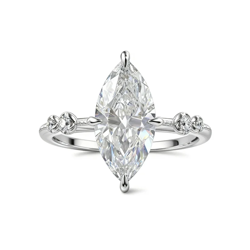 

Trendy marquise cut Cubic Zircon Rings for Women Silver Colour Gold Colour High Quality Female Accessories Wedding Party Jewelry