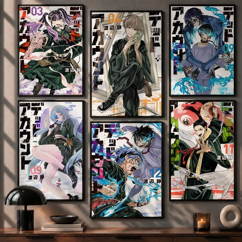 Trending Comic Dead Account Poster No Glue Residue Self-Adhesive Art Poster Wall Decor for Bedroom Living Room