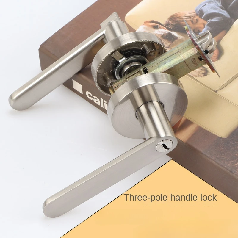 Three lever handle lock handle zinc alloy lock bedroom door lock