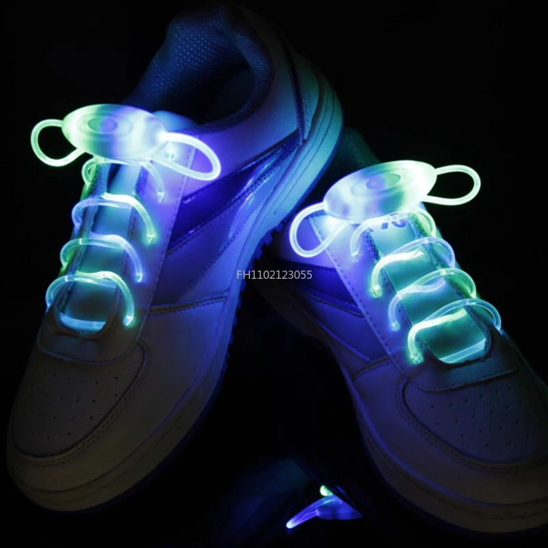 LED Sport Shoe Laces Flash Light Up Glow Stick Strap Shoelaces Party Club New Arrival Promotion Shoelace Buckle