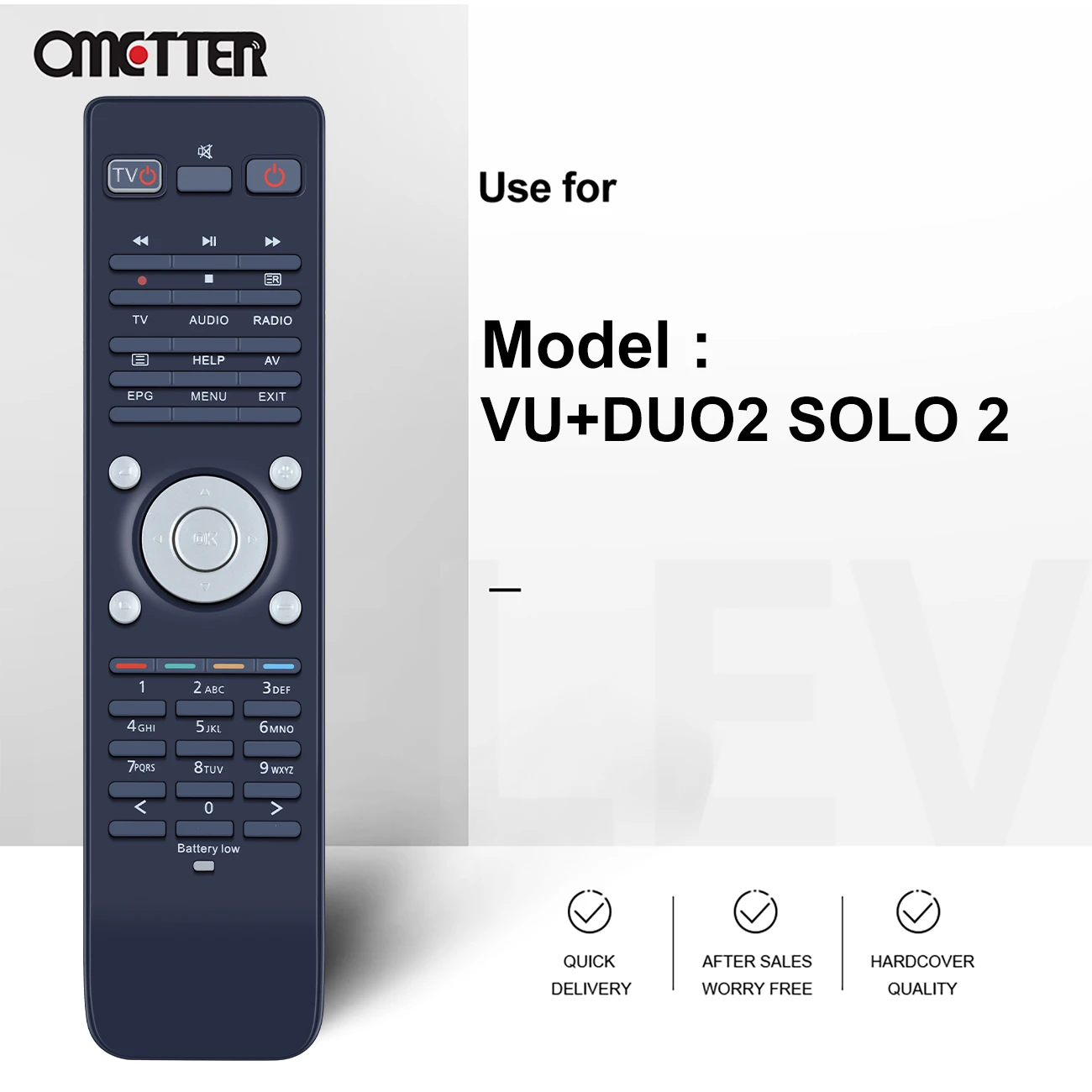 VU+ Remote Control for VU Duo2 / VU+ Duo 2 / VU+ Duo / VU + Uno 4k / Solo 2 STB Ultimo 4K Zero TV Box with TV Universal Function