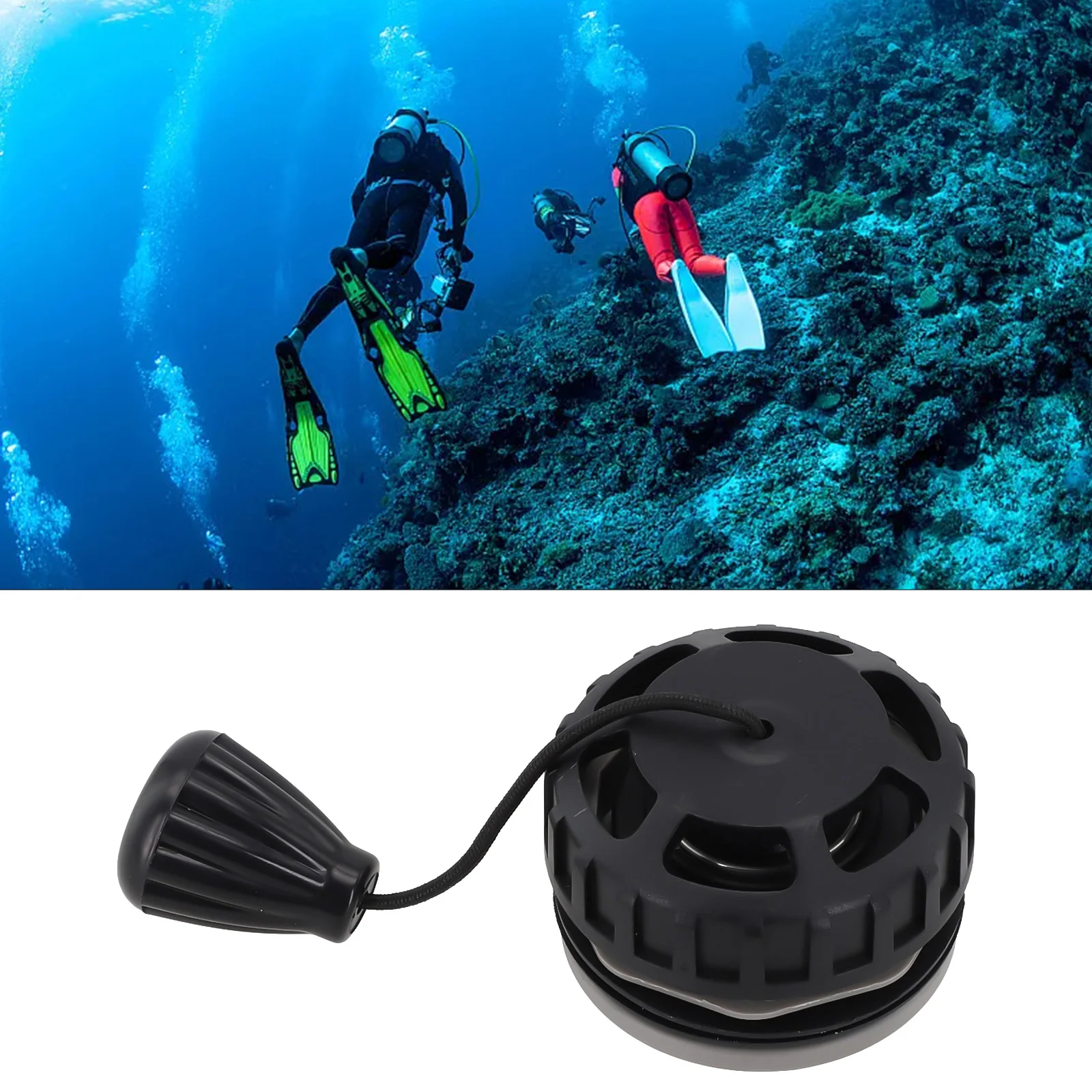 Diving Dump Over Pressure Valve Assembly Black Lightweight Accessories Relief Standard W/string Lanyard 1/2PCS ABS