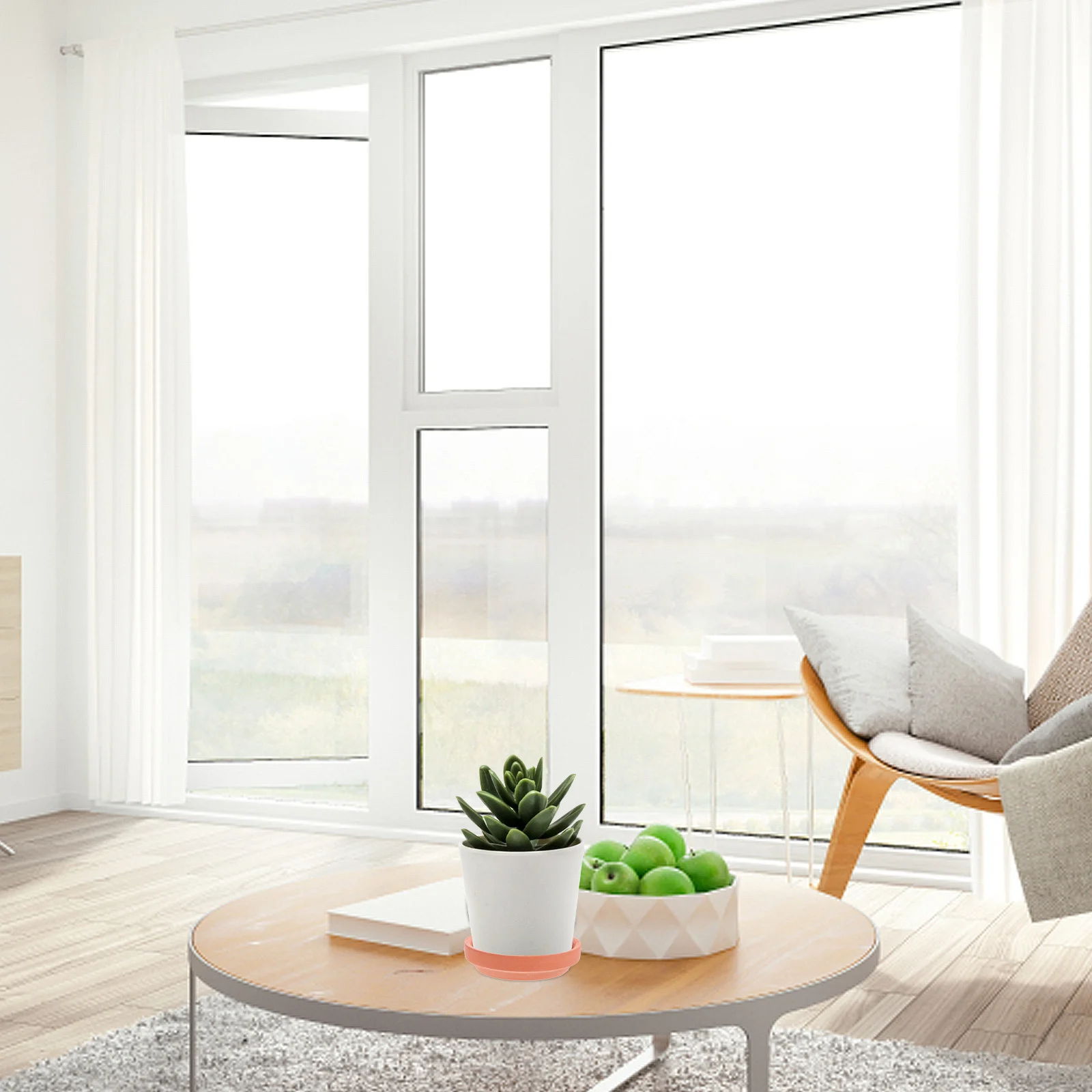 

6Pcs Flower Pot Saucer Round Plant Drip Tray Pottery Planter Tray Water Catcher for Indoor Outdoor Plant Pots Flower Pot Saucers