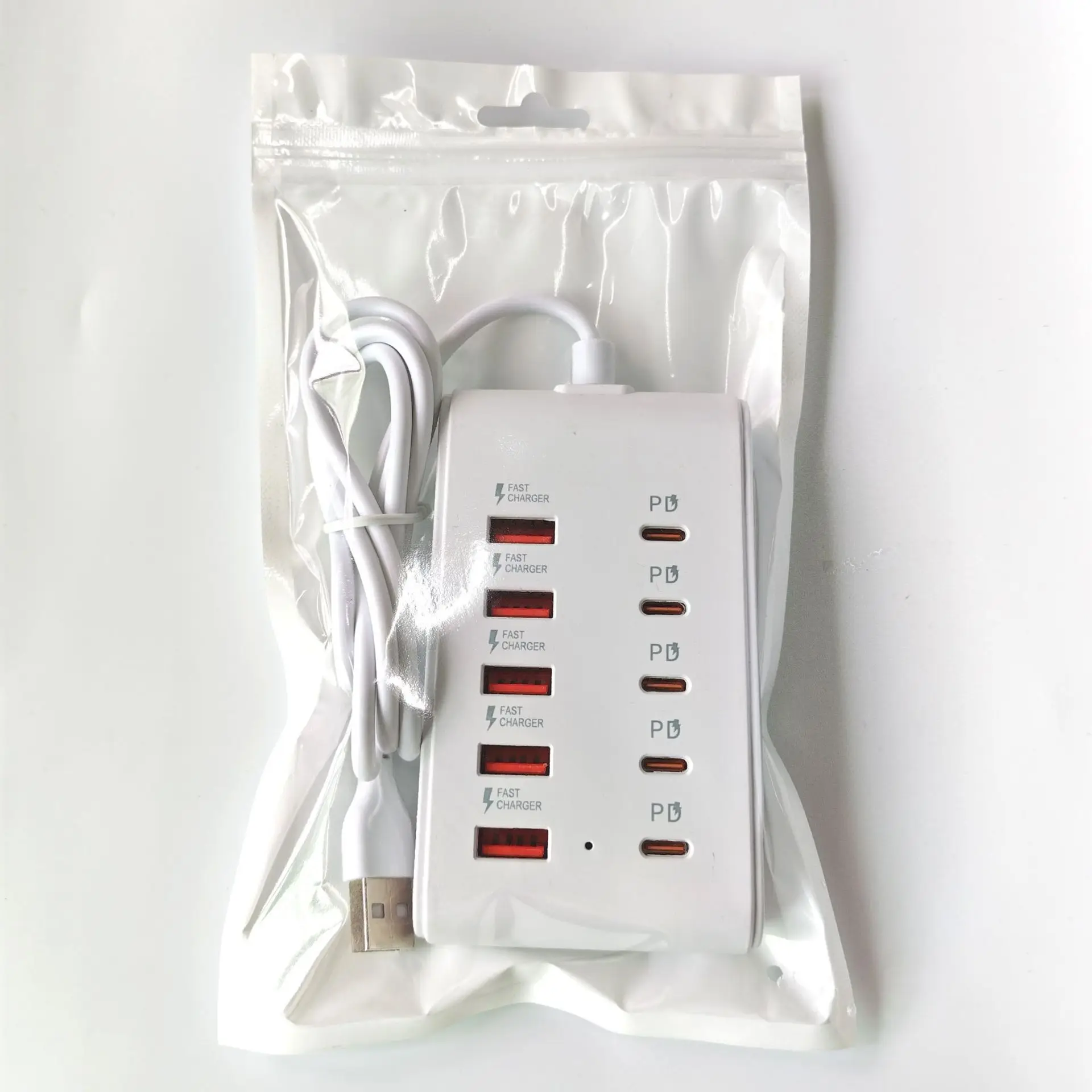 5 Type C Charger with 5 USB Hub Extender Spiltter PD Fast Charging Multiport 10 in 1 Adapter Universal USB C Charger