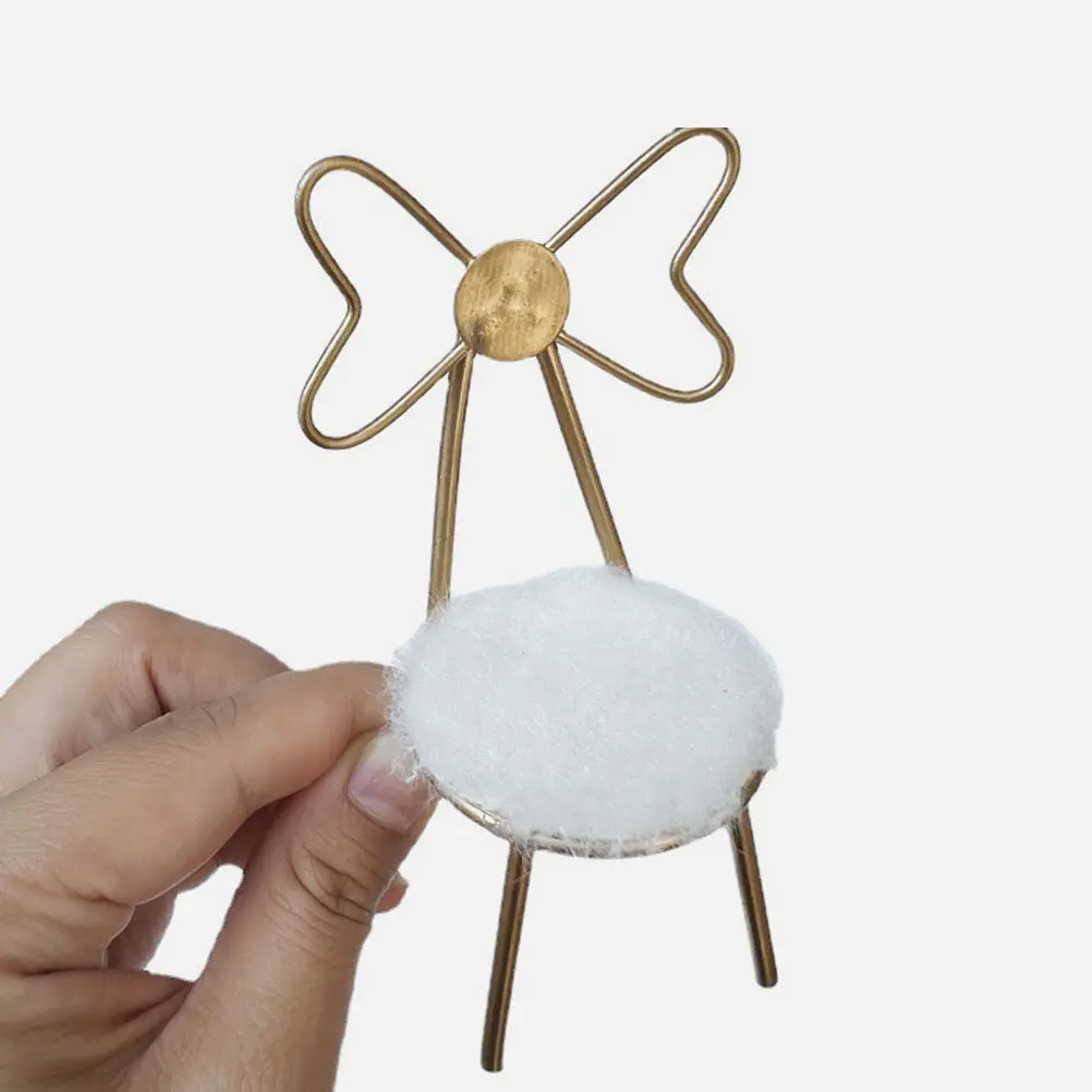 

Miniature Butterfly Chair Decor Fine Craftsmanship Mini Bedroom Set Mini Furniture Realistic Dolly House Accessories