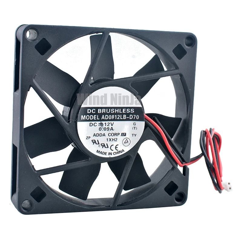 

AD0812LB-D70 8cm 80mm fan 80x80x15mm DC12V 0.09A 2pin Dual ball bearing cooling fan for video recorder power supply