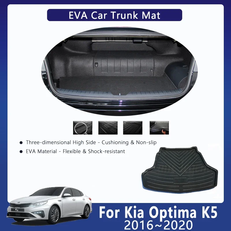 Car EVA Rear Trunk Mat For Kia Optima K5 2016 2017 2018 2019 2020 Anti-dirty Trunk Storage Pad Cargo Carpet Rug Auto Accessories