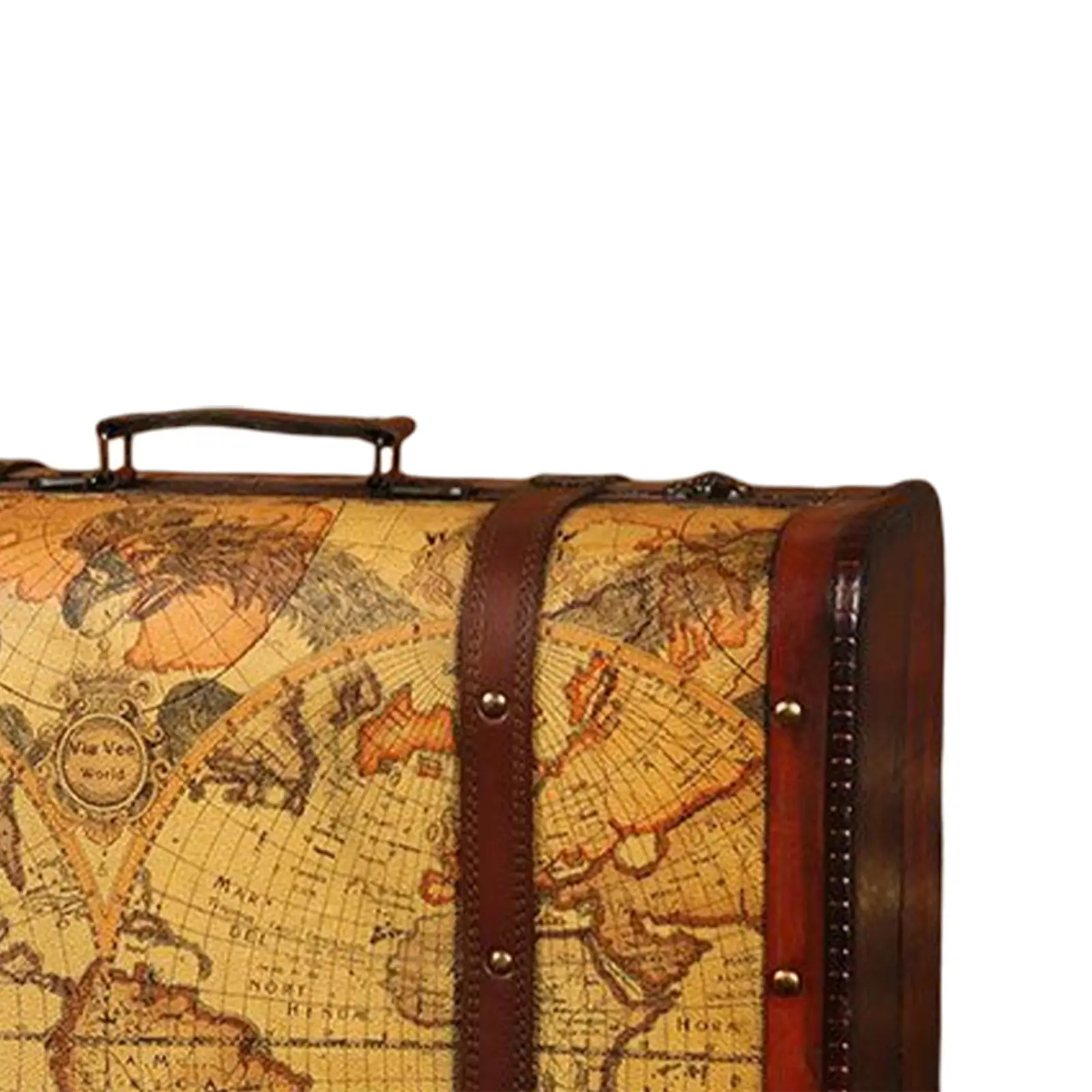 Vintage Suitcase with Handle Suitcases Photo Props Wooden Trunk Decorative Box Suitcase Wood Chest for Shop Window Shop Bedroom