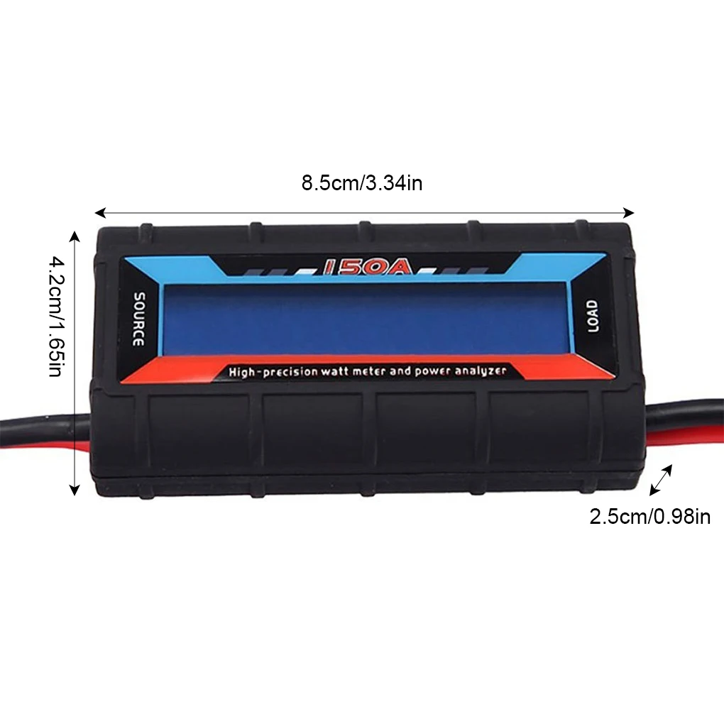 Imagem -04 - Medidor Watt Abs Reutilizável Display Digital Tela Lcd Analisador de Potência Amperímetro Luz de Fundo Motor de Substituição Painel Solar 150a