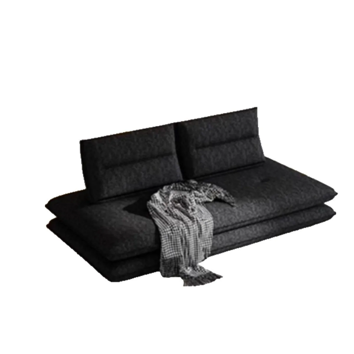 Dual-purpose sofa bed module sofa retro cream style fabric sofa small apartment can sleep, lie down and disassemble and wash