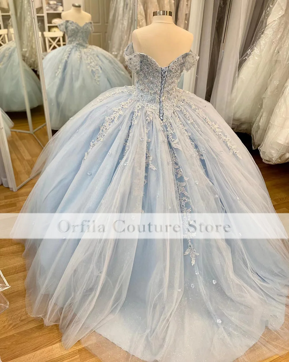 Light Sky Blue Vestidos De Xv Años 2022 Quinceanera Jurken Lace Applique Zoete 15 Mexicaanse Meisjes Brithday Dragen