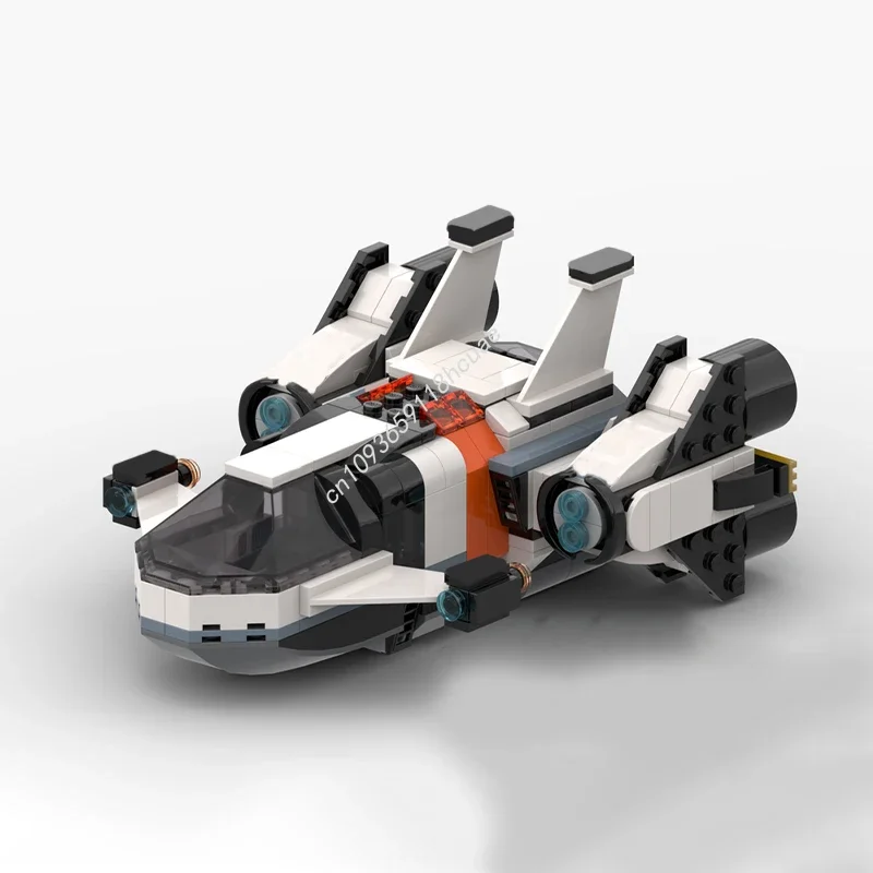 

332 детали MOC City Space Transport Vessel, строительные блоки, модель для взрослых коллекционеров и детей, конструктор, подарок на Рождество