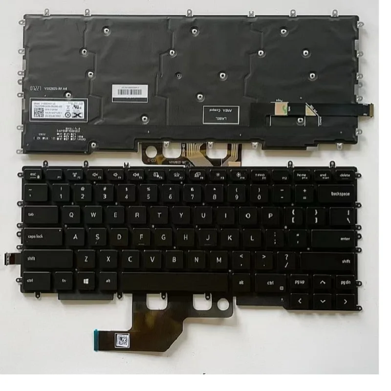 Novo original eua inglês para dell g7 15 7500 012pwm backlit teclado do portátil